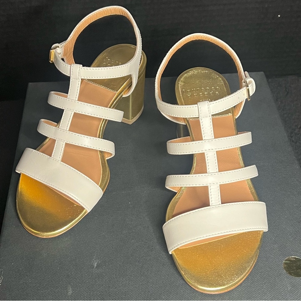 NWT Laurence Dacade paris Lucca Nappa Golden heels Size 36.5